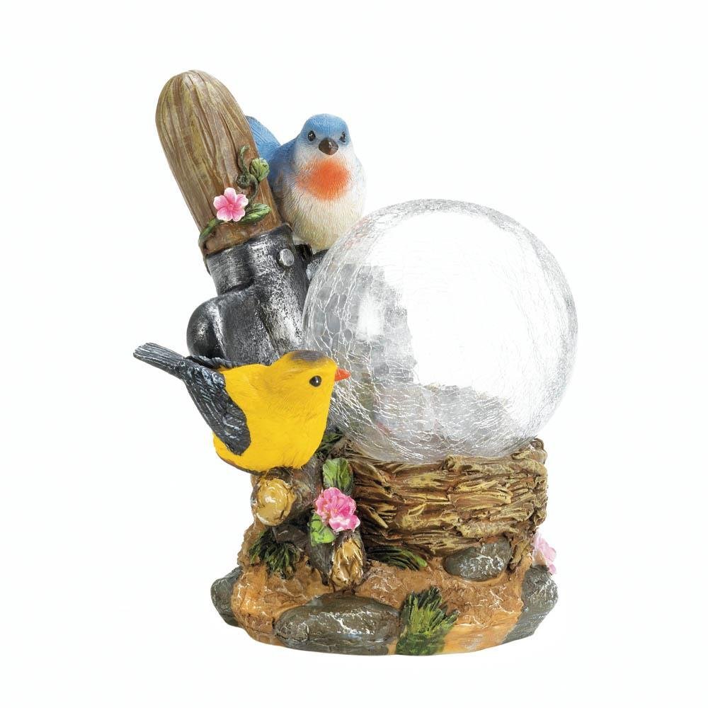 Outdoor Solar Figurines, Polyresin Garden Statues With Solar Light Led - Landscape & Walkway Lights