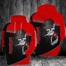 Nfl Tampa Bay Buccaneers Skull 3D Hoodie 003 Ds0-01937-Auh - $45.99+