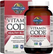 Garden of Life Vitamin Code Iron Supplement, Healthy Blood - - $21.56