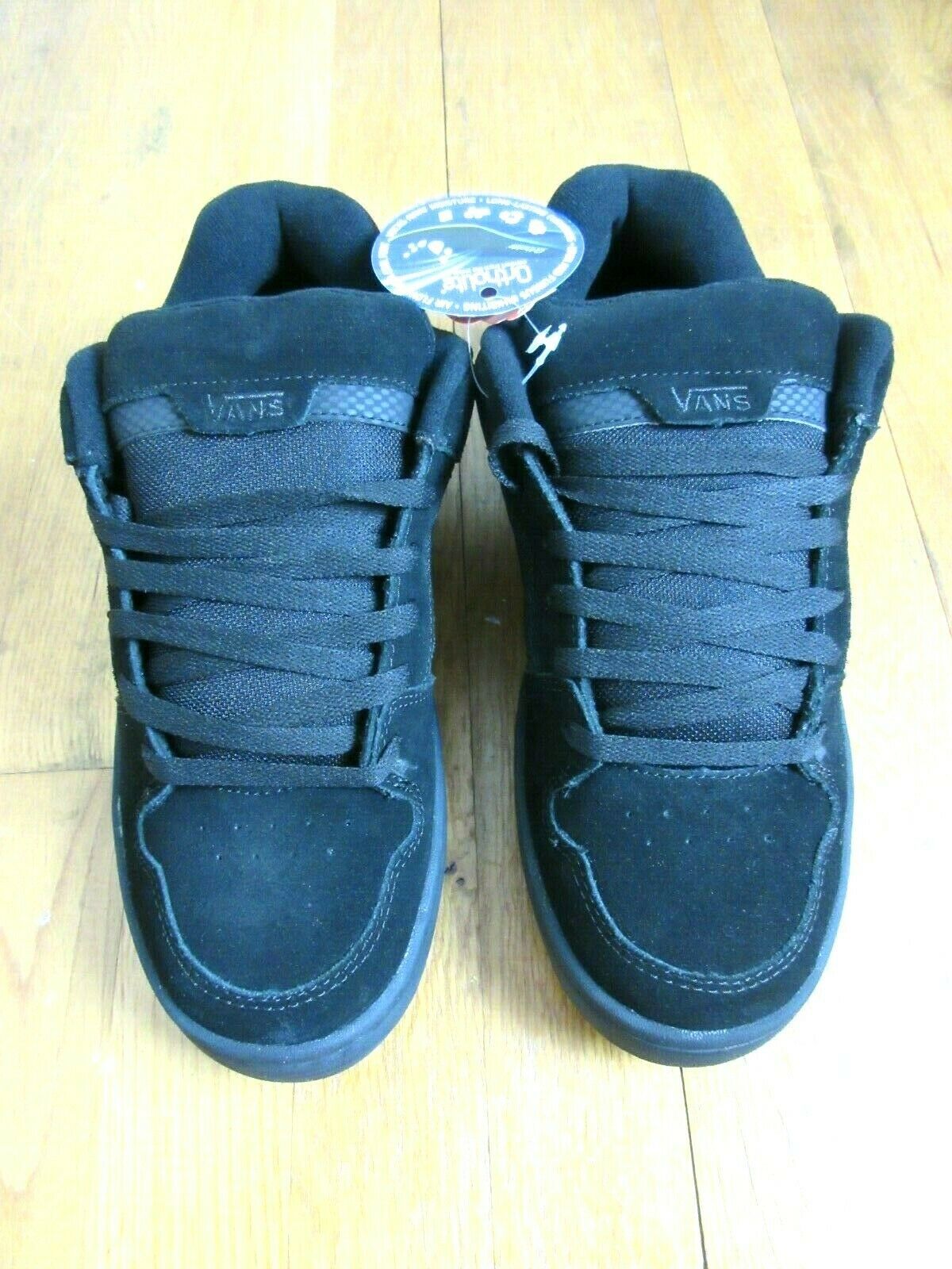 Vans Mens Docket Black Charcoal Grey Suede Skate shoes Size 8 Ortholite ...