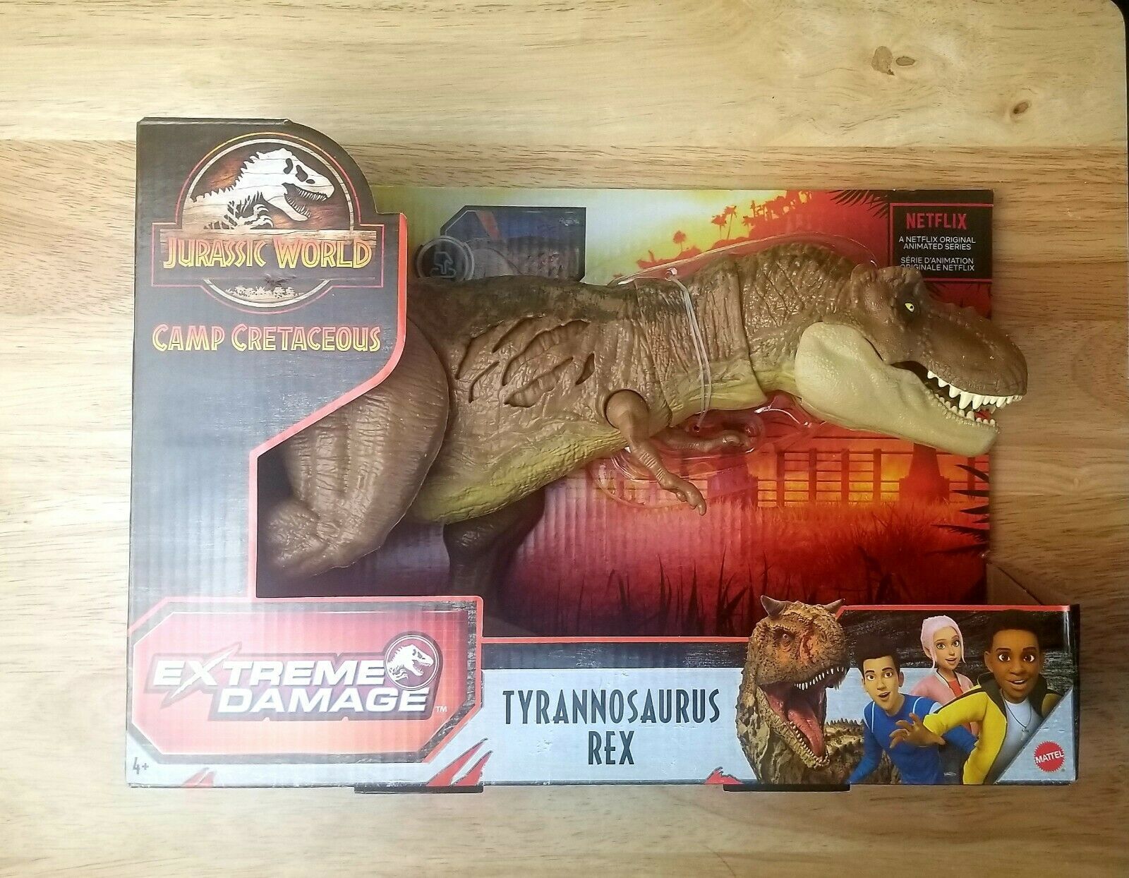 jurassic world extreme damage tyrannosaurus rex large dinosaur toy 4 years & older