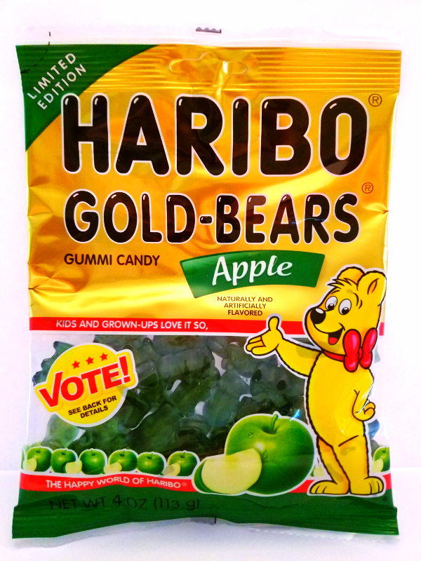 New Haribo Gold-Bears Limited Edition Apple Flavor Gummi Bears Candy 4 ...