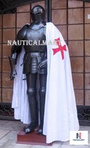 Medieval Black Knight Combat Full Suit Of Armour Halloween Costume ...