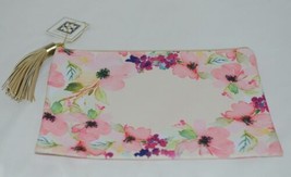 Mary Square 20089  Pink Floral Pouch Multi Color Flowers Off White image 2
