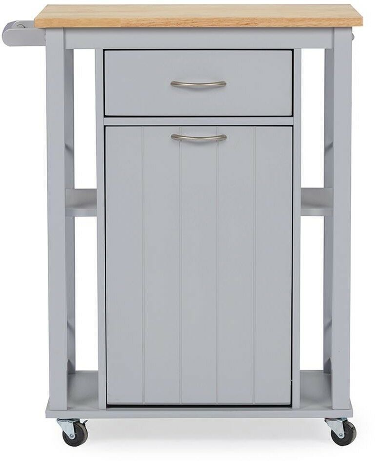 Kitchen Utility Cart 1-Drawer Pull Out Garbage Cabinet ...