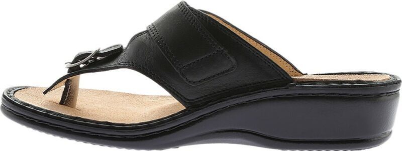 Finn Comfort Phuket Sandals (Womenâs) in Black Leather - NEW - Sandals & Flip Flops