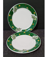 2 Gibson Designs Christmas Treasures DINNER PLATES 9½&quot; - $29.00