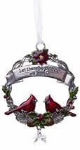 Gnz Attractive Zinc Christmas Cardinal Ornaments- Peace On Earth - $7.43