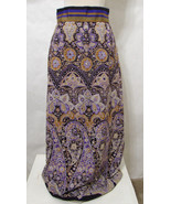 MORTON MYLES Maxi Skirt VINTAGE 60&#39;s Lavender Paisley Like Rhinestone Tr... - $449.99
