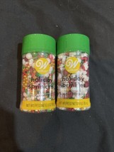 Lot of 2 -  Holiday christmas mix sprinkles 2.4 oz  Mix red/green/gold/w... - $15.58