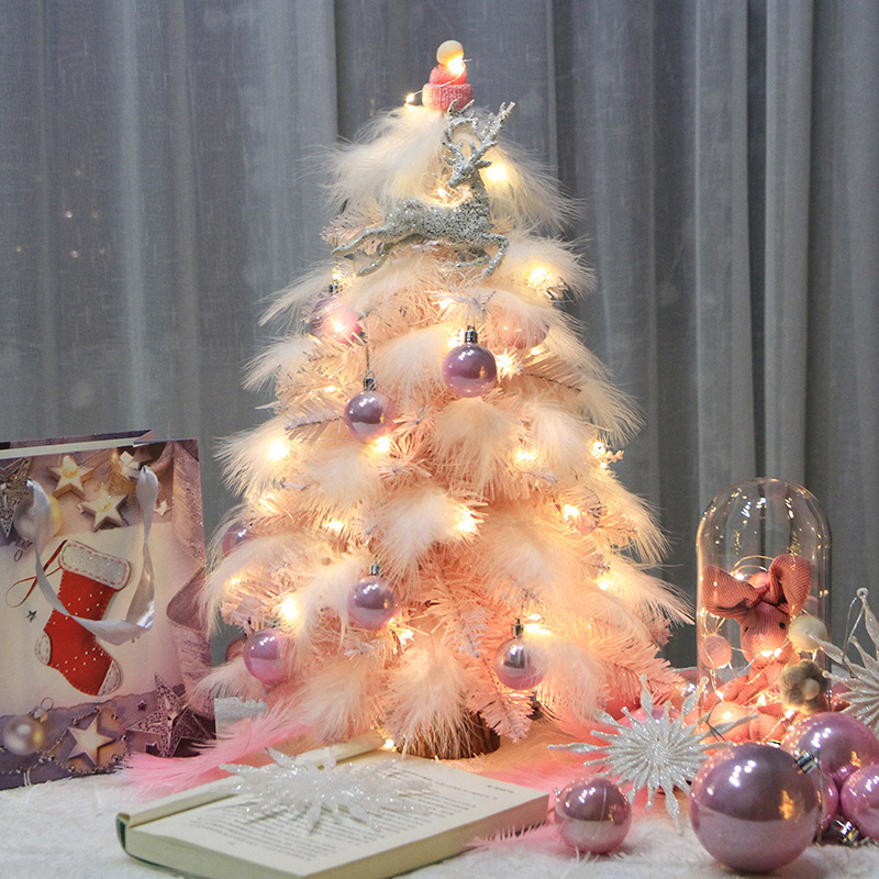 Pink Feather Decorative Tree Desktop Home Decoration Christmas Gifts 17