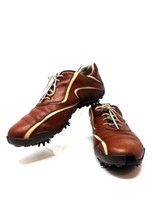 Footjoy LoPro 97146 Brown Leather Soft Spikes Lace Up Golf Shoes Womens 9 M - $24.70