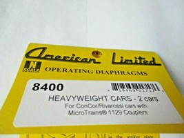 American Limited # 8400 Operating Diaphragms For Heavyweight Cars Black N-Scale image 1
