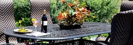 7 piece outdoor dining set cast aluminum patio furniture Venice 6 person seating image 4