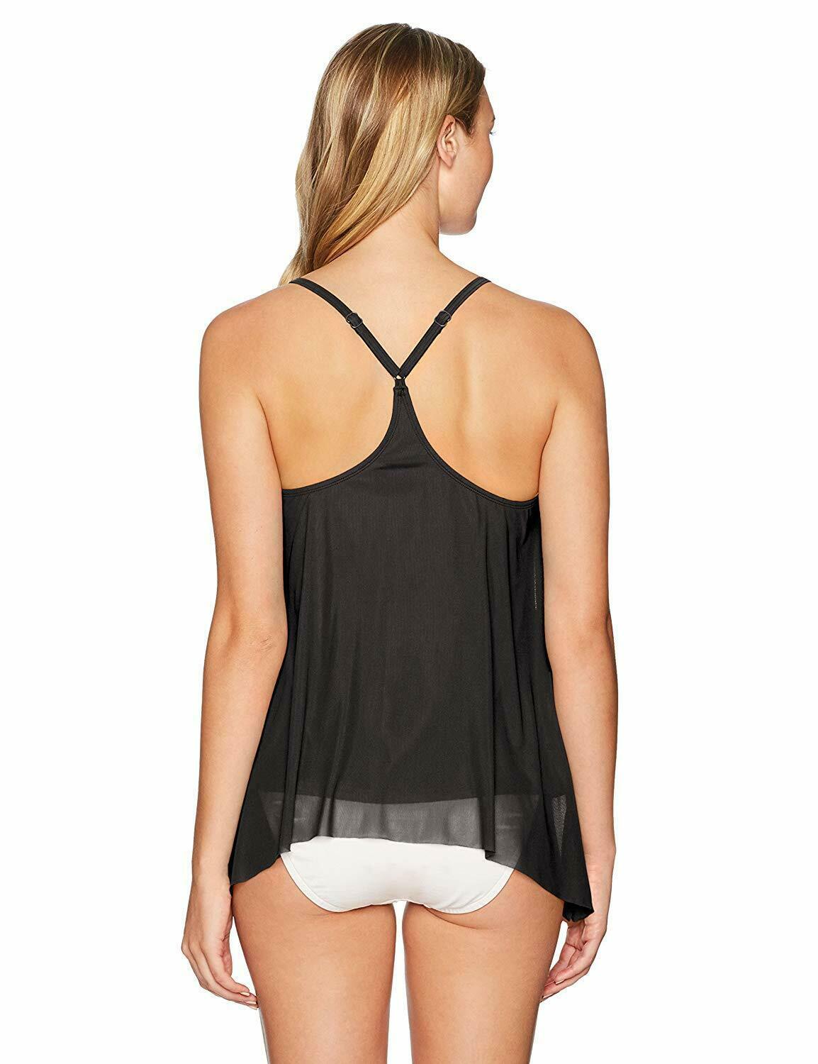 Coco Reef CASTAWAY BLACK Underwire Tankini Swim Top, US 34D, UK 34D ...