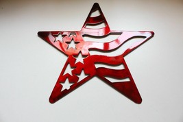 Stars & Stripes Star - Metal Wall Art - Red 7" - $18.98