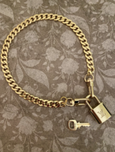 Louis Vuitton Lock on 16&quot; Choker Chain Curb Necklace - $89.00