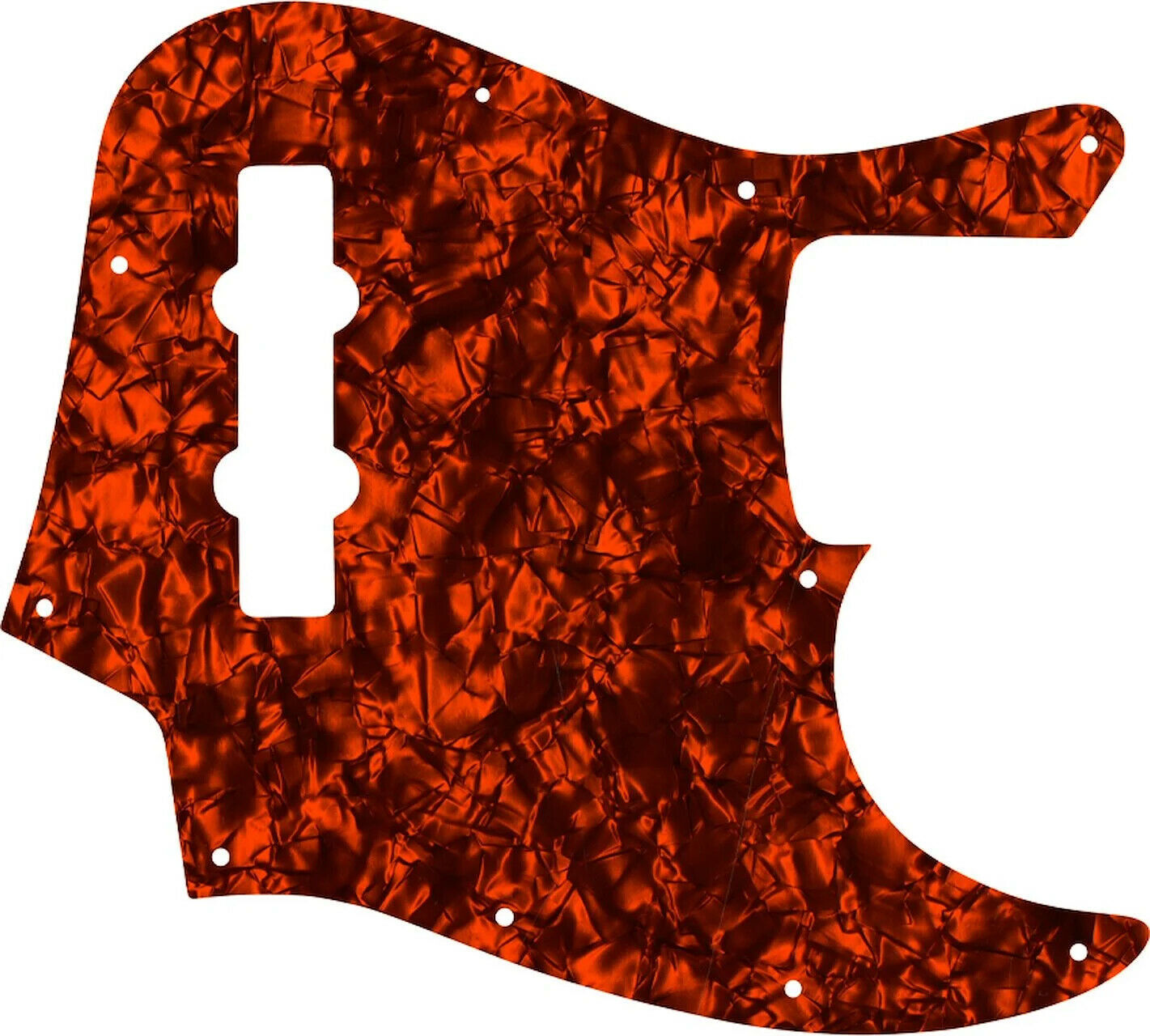 WD Custom Pickguard For Fender Made In Mexico Jazz Bass #28OP Orange Pearl/Bl...