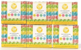 6 Packs Wilton 1.2 Oz Gel Food 4 Count Colors Yellow Pink Green Blue