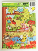 Vintage 1986 Golden Books Frame Tray Puzzle Busy As A Bee Western Publis... - $14.99