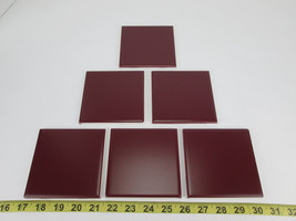 Lot of 6 New Old Stock Daltile Ceramic Tile Bordeaux (red) 4-1/4&quot; x 4-1/... - $29.99