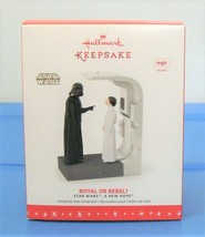 2016 Hallmark Star Wars A New Hope Royal or Rebel Leia Vader Xmas Ornament Sound - $64.90