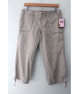 NWT Juicy Couture Sexy Tan Khaki &quot;Freckle&quot; Cropped Pants Capris Trousers... - $47.40