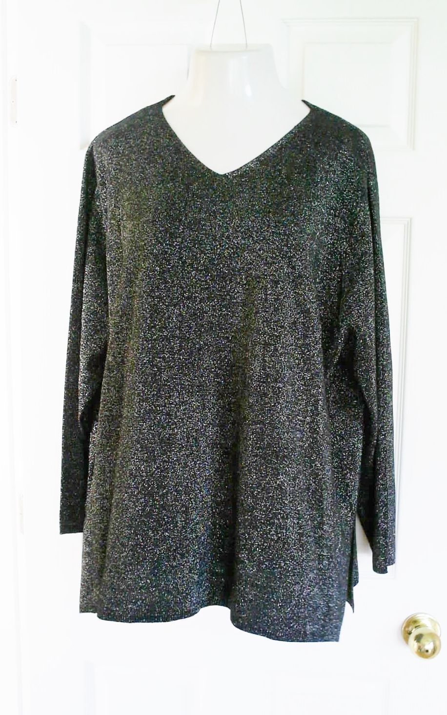 black and silver tunic top