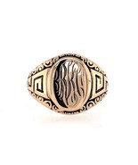 Fancy 10k Yellow Gold Antique Signet Ring Jewelry (#J5683) - $450.45