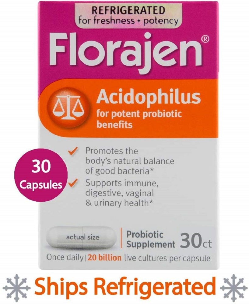 Florajen Acidophilus High Potency Refrigerated Probiotics SupporT 30