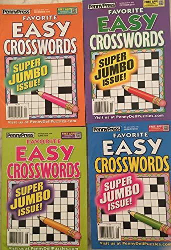 Lot Of 4 Penny Press Favorite Easy Crosswords Super Jumbo Issue 