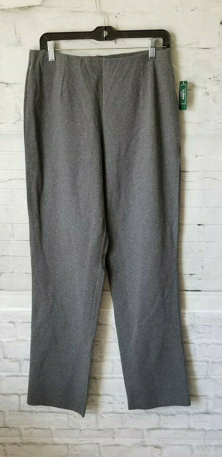 LL Bean Women's Pull On Cotton/Lycra Knit Pants M/Tall Dark Gray ...