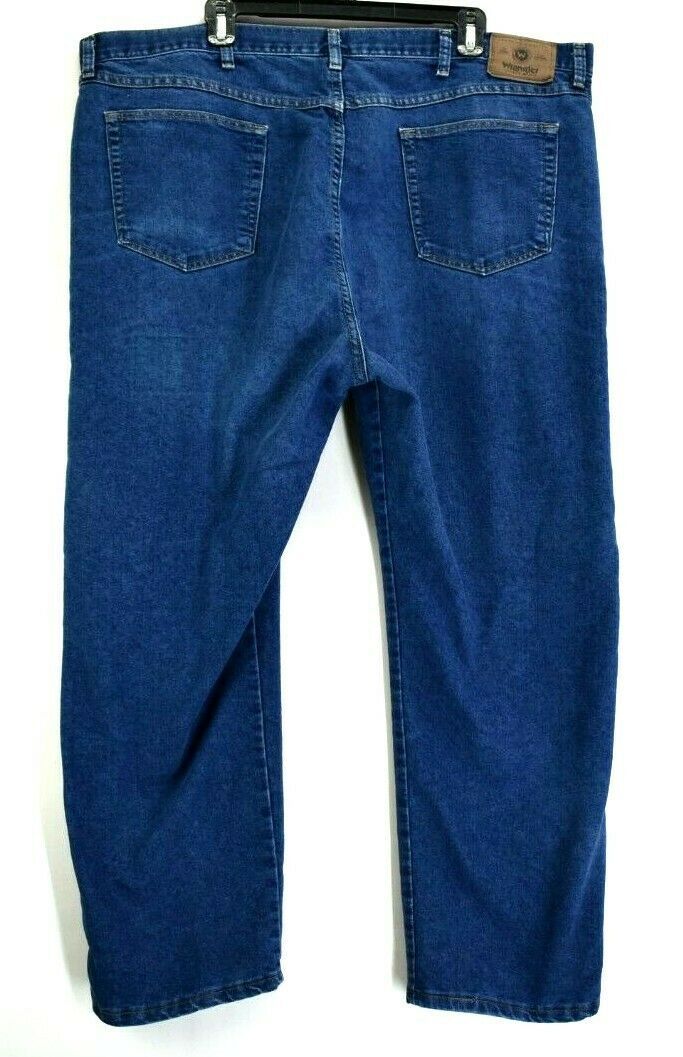 2 Pair Wrangler Men Size 46 X 30 Regular Fit 85900dw Dark Blue Wash Denim Jeans Jeans 6674