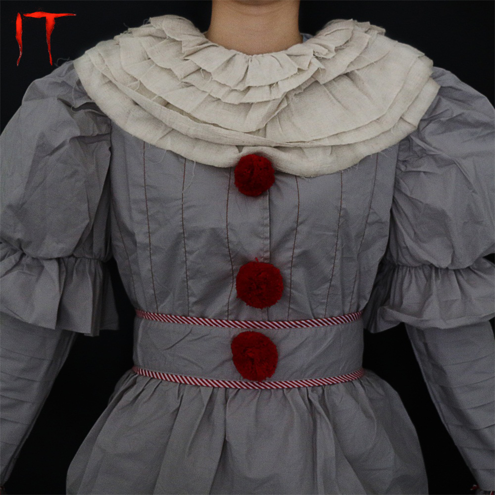 Stephen King's It Pennywise Full Cosplay Costume Halloween Suit - Unisex