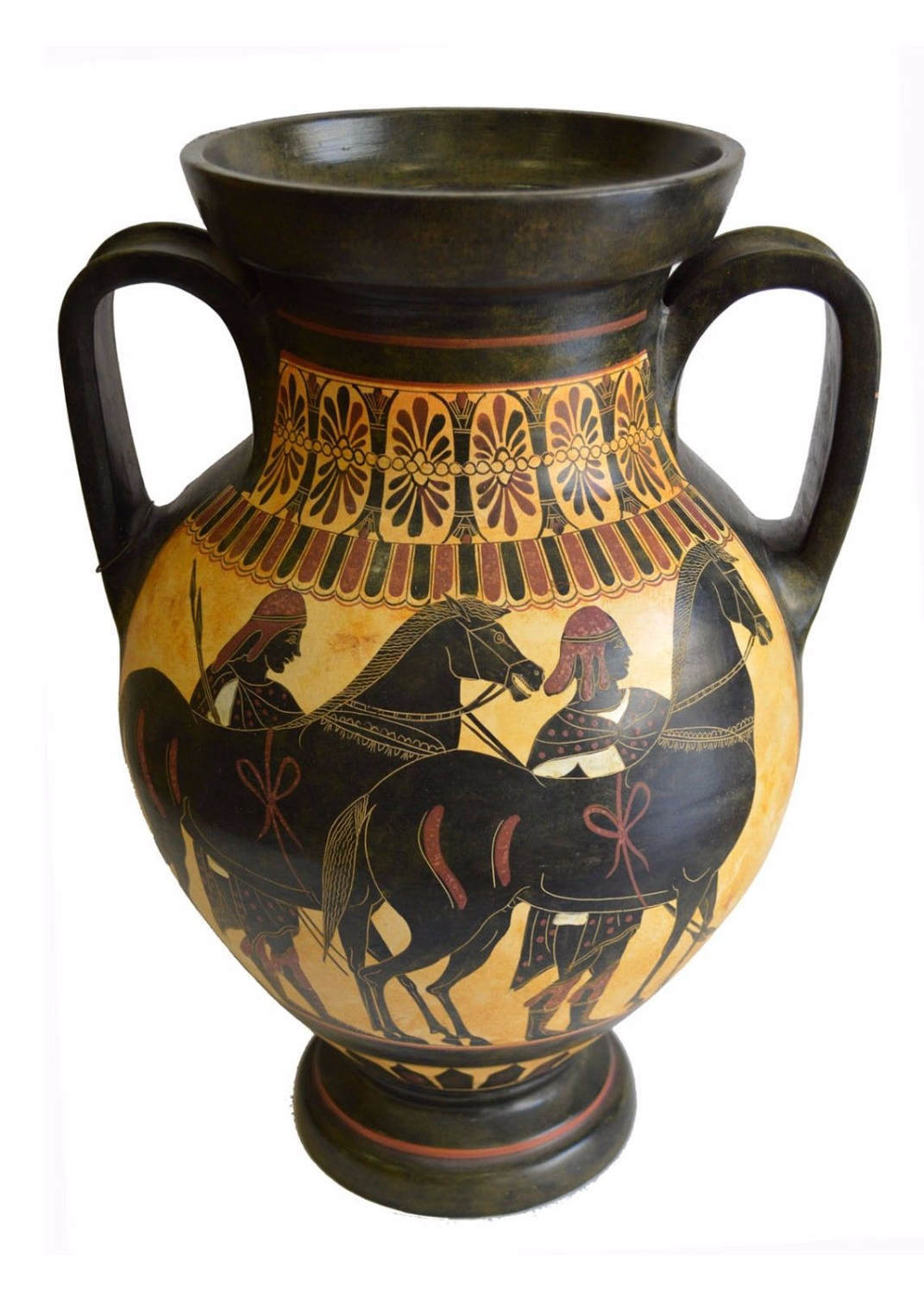 Aphrodite Apollo and Hermes Ancient Greek Amphora Museum Replica