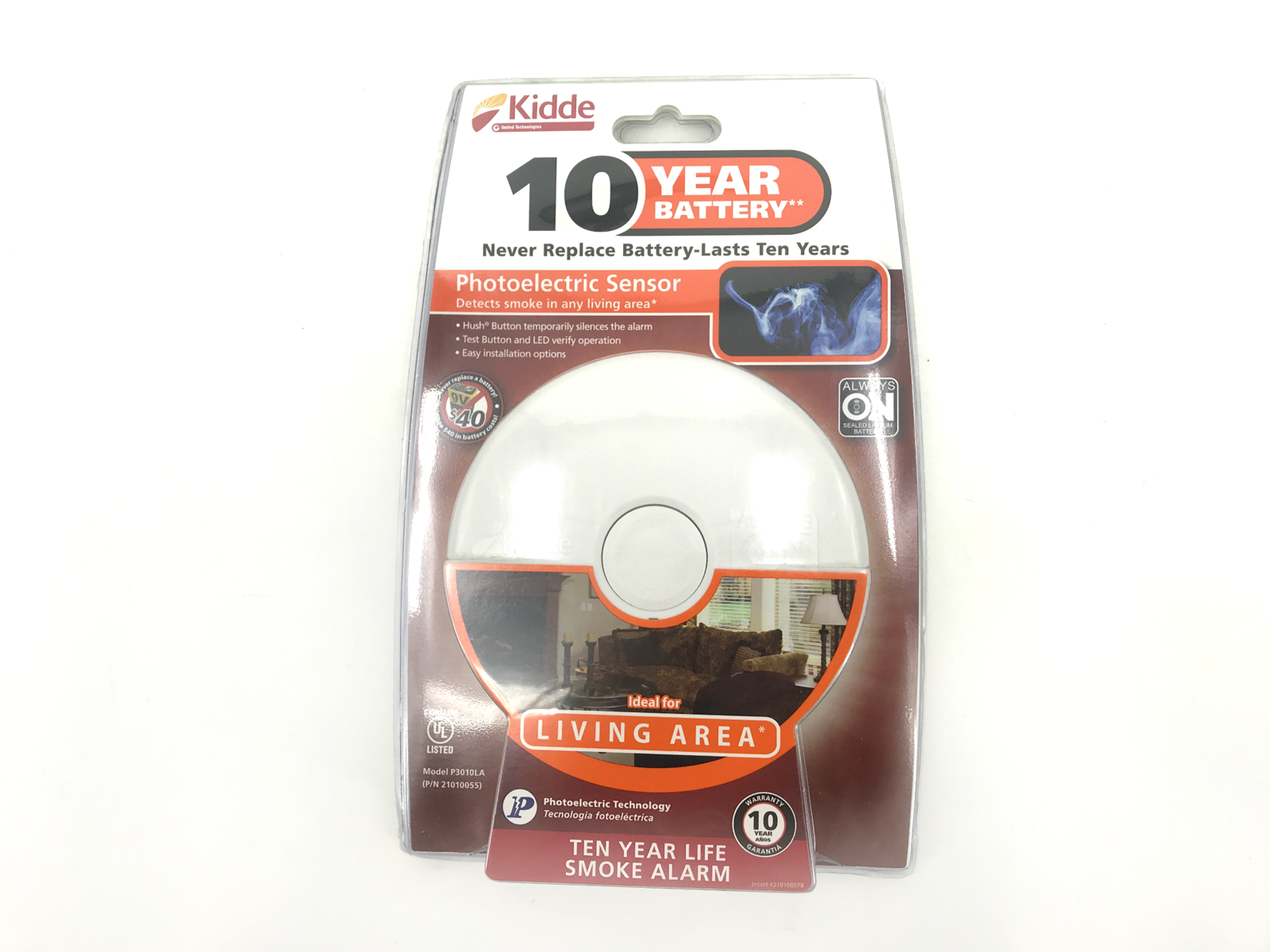 Kidde 10 Year Smoke Alarm Model P3010l