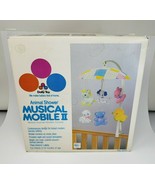 VINTAGE DOLLY TOY ANIMAL SHOWER MUSICAL MOBILE CRIB WIND UP DOG BUNNY BE... - $64.50