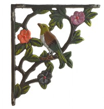 Decorative Cast Iron Wall Shelf Bracket Brace Bird On Branch Color 7.625... - $18.37