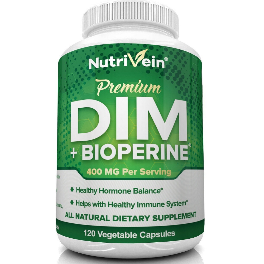 Nutrivein DIM Supplement 400mg - Menopause, PCOS, Estrogen Metabolism & Balance