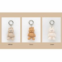 Donatdonat Korean Bear Character Silicone Figure Keyring Keychain Bag Key Holder image 2