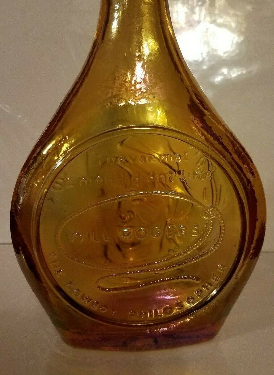 Wheaton Bottle "Great American" Series Collectible Will Rogers Wheaton