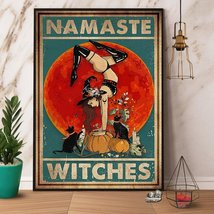 Witch Namaste Witches Halloween Canvas And Poster - $49.99