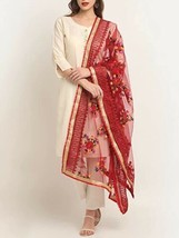 Phulkari Dupatta Heavy net embroidery for women Girls Party dress 2.2x1M... - $33.99