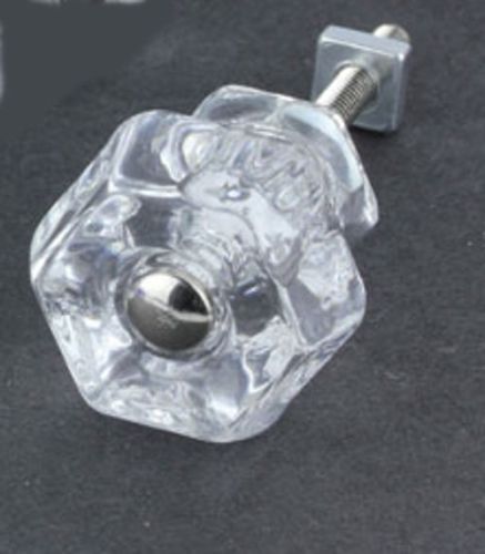 Vintage Antique Style Depression Glass Cabinet Knobs Amber Victorian Set of 6