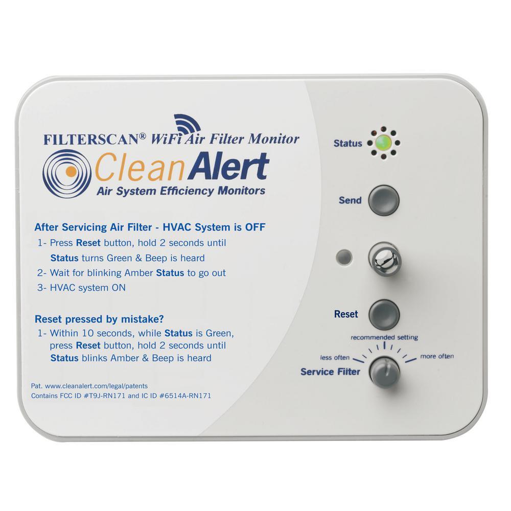 FILTERSCAN Smart Air Filter Monitor  4 AA Battery Powered 