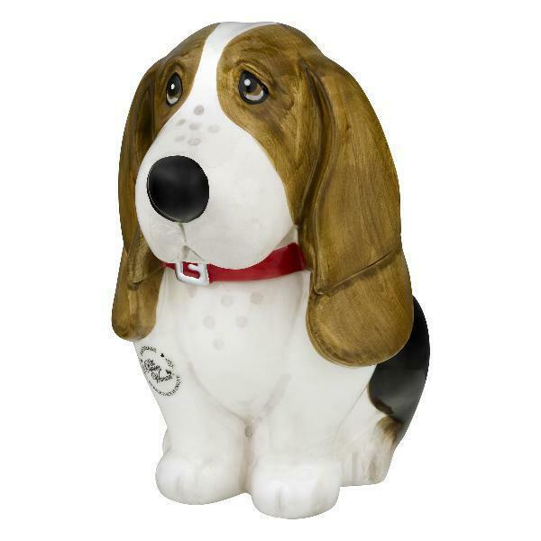 Ceramic Handmade Basset Hound Holiday Charlie Cookie Jar The Pioneer
