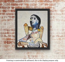 Pablo Picasso Oil Painting Seated Woman Hand-Painted Art on Canvas Museu... - $275.00