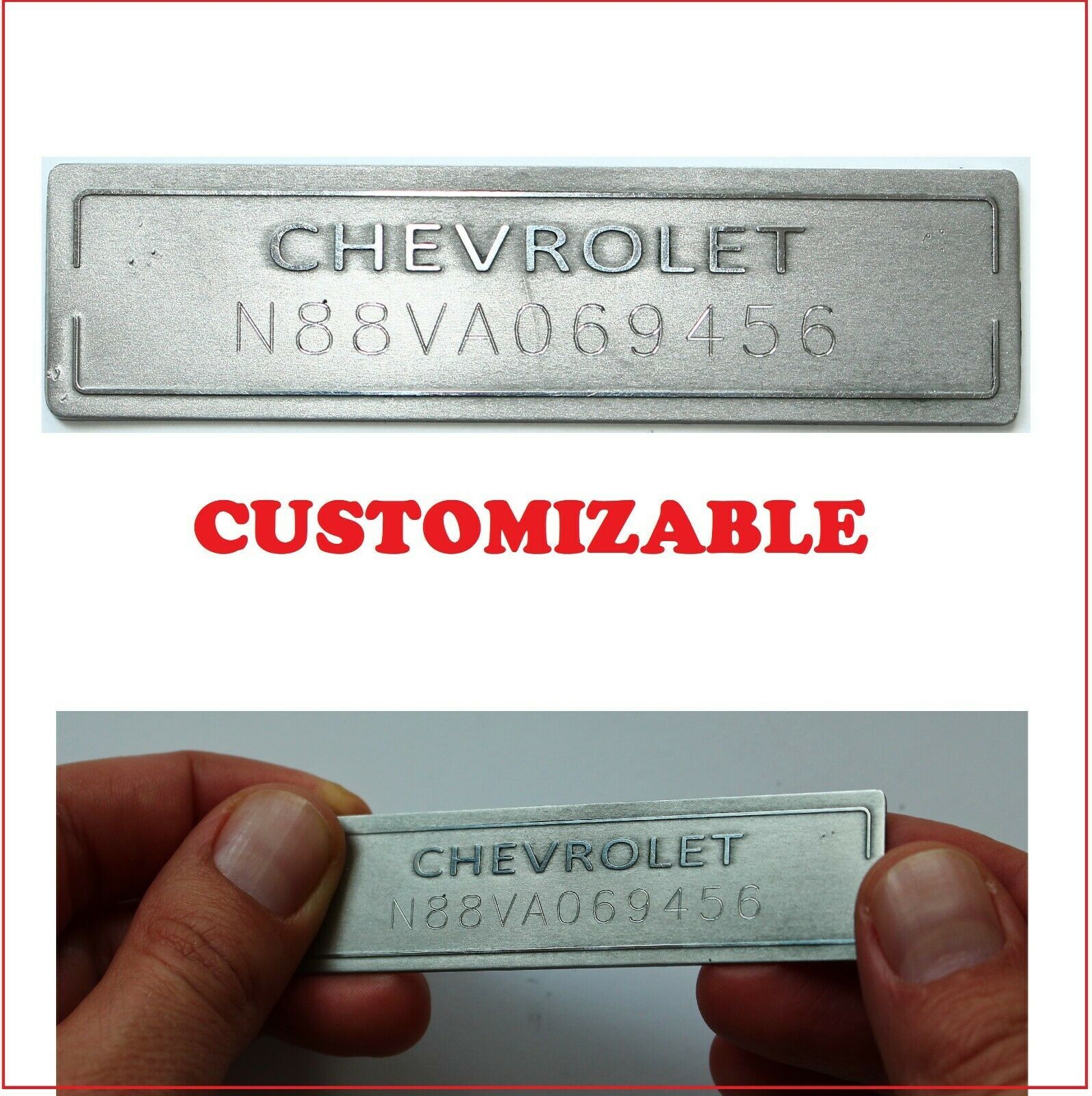 Impala VIN Chevy Replacement Plate Chevrolet Tag Serial Number Data ...