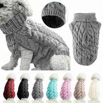 New Winter Dog Clothes Jumper Knitwear Pet Clothes Puppy Cat High Collar... - $9.81+