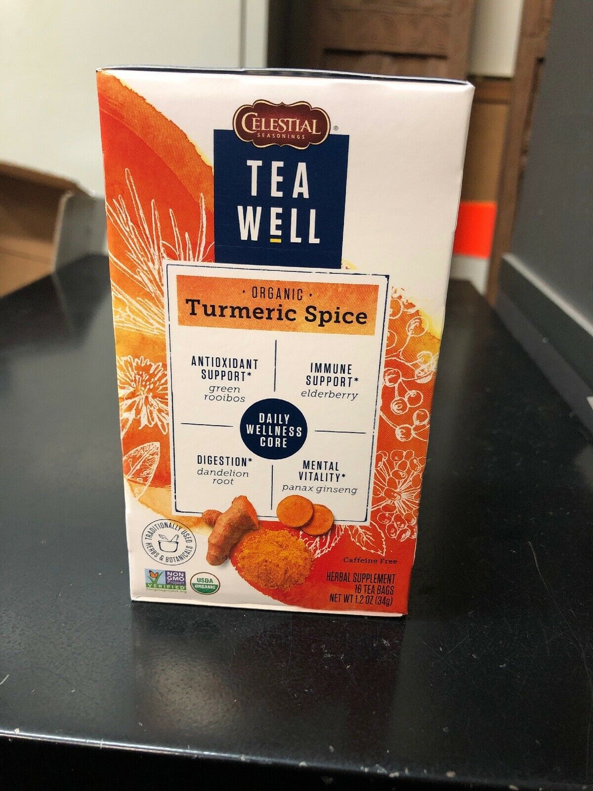 Celestial Seasonings Tea Well Turmeric Spice Immune Antioxidant